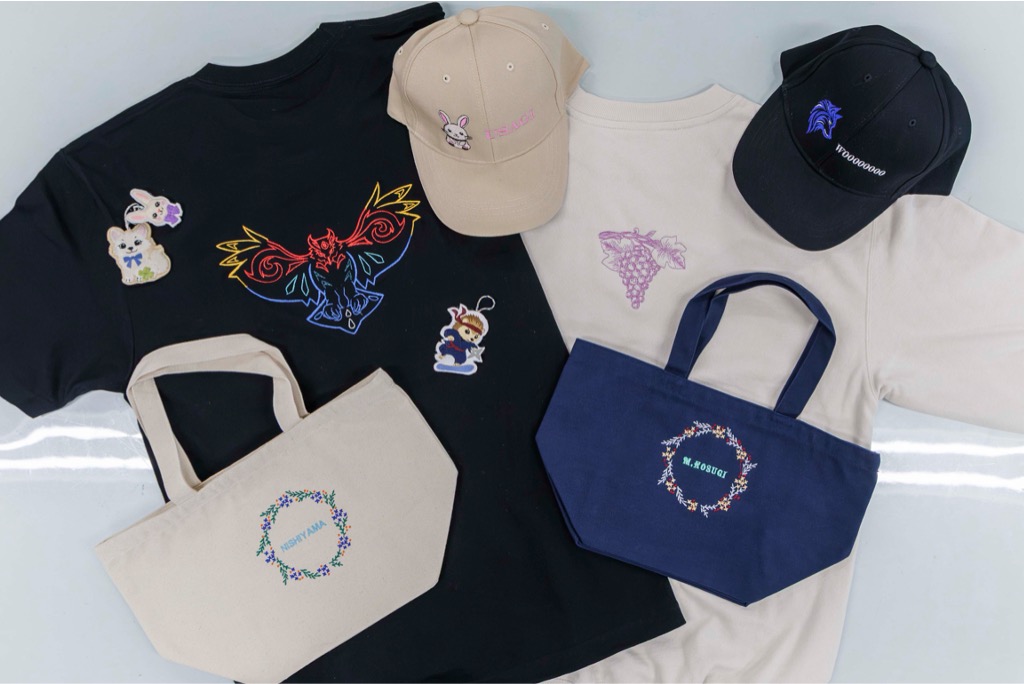 いろいろな対象物への刺繍